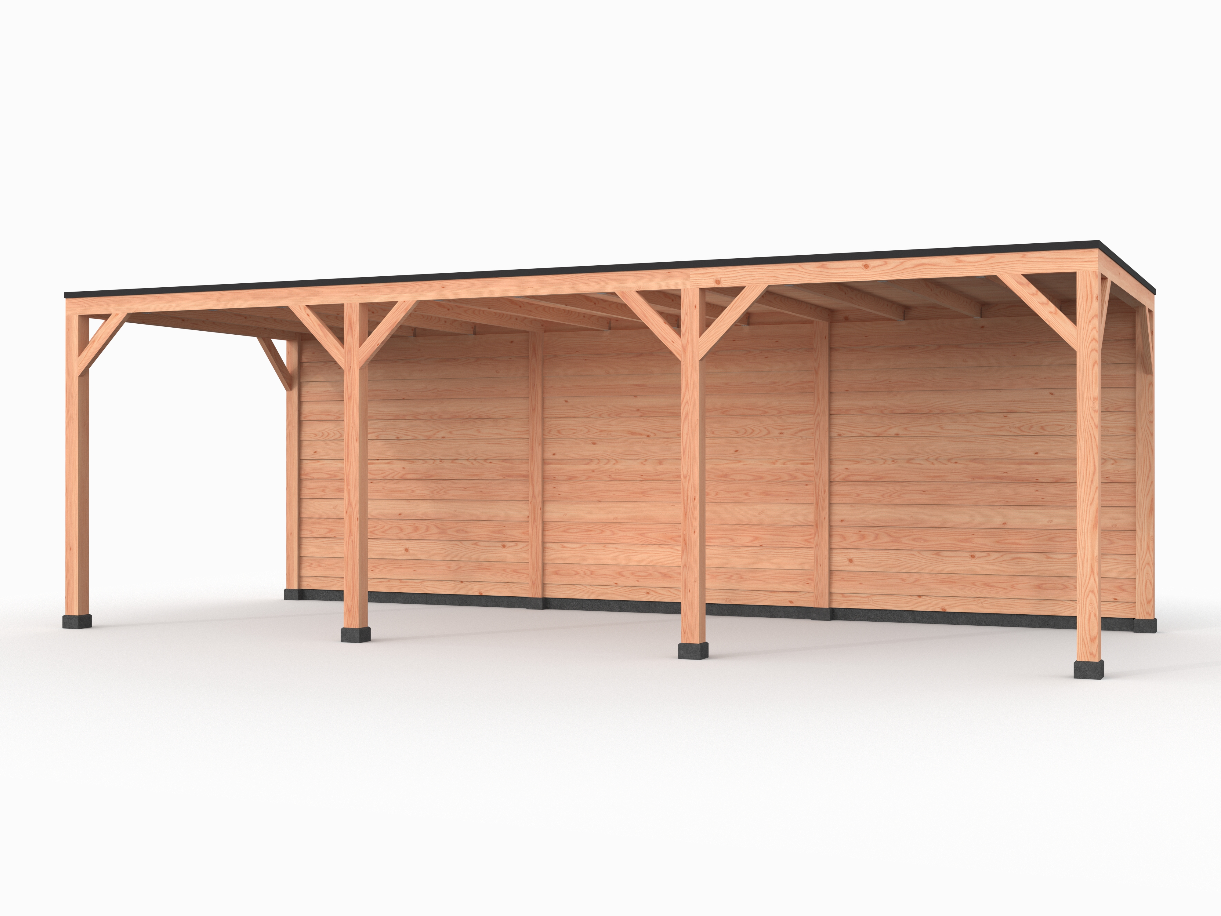 Douglas overkapping, 750 x 300, met achterwand, Westwood Solo - Afbeelding 1